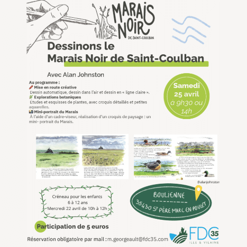 Dessinons le Marais Noir de Saint-Coulban